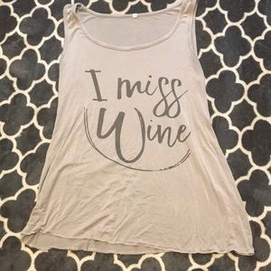 I miss wine- pregnancy tank